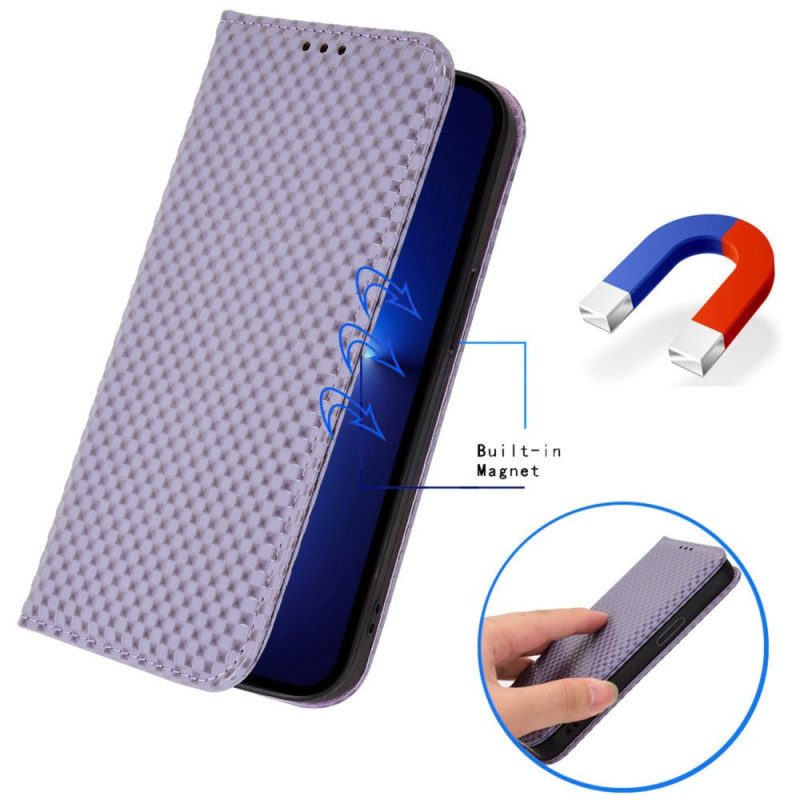 Folio Cover OnePlus Nord 2T 5G Custodia in pelle Trama Di Griglia