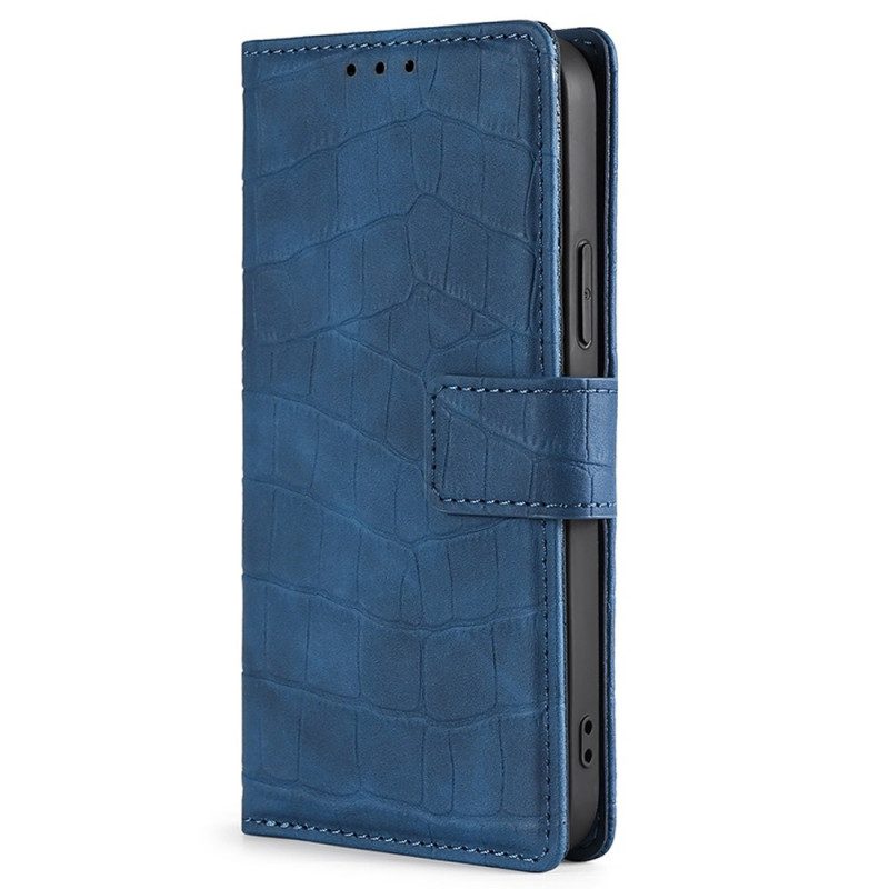 Folio Cover OnePlus Nord 2T 5G Stile Pelle Di Coccodrillo