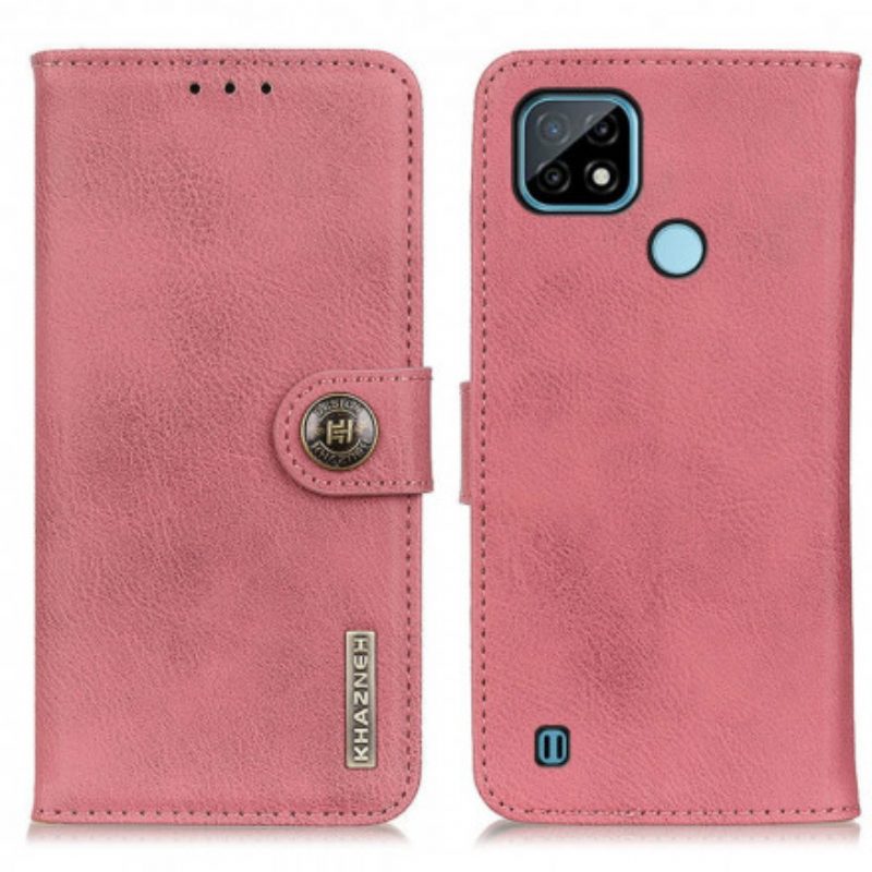 Custodia in pelle Realme C21 Similpelle Khazneh