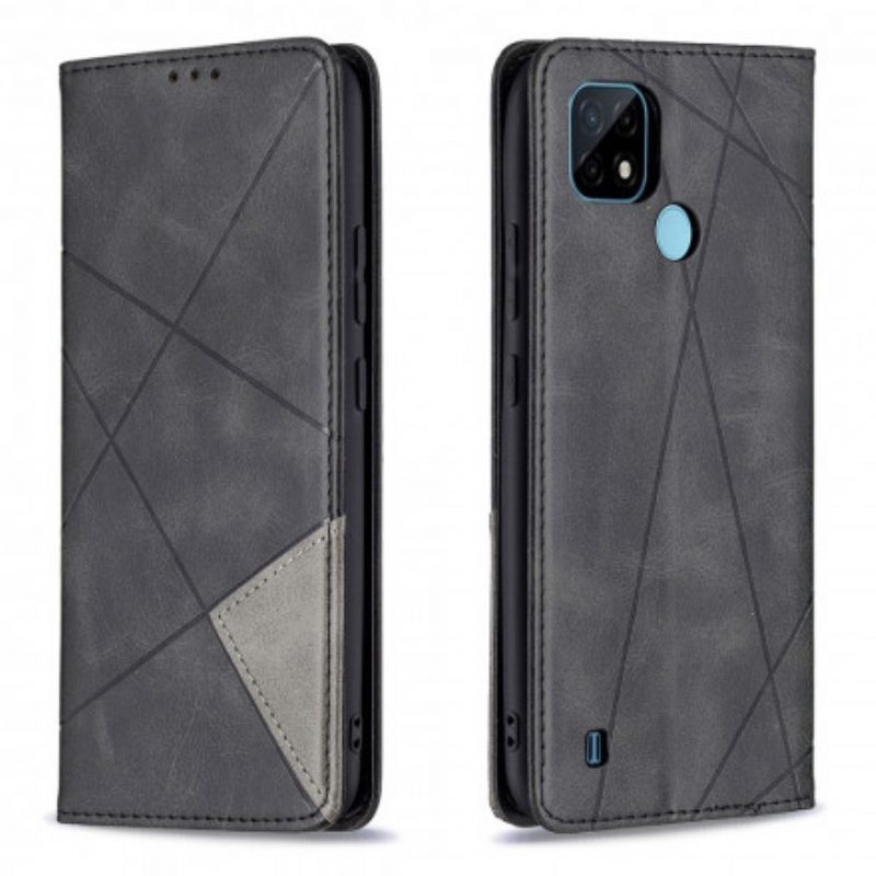 Folio Cover Realme C21 Custodia in pelle Stile D'artista