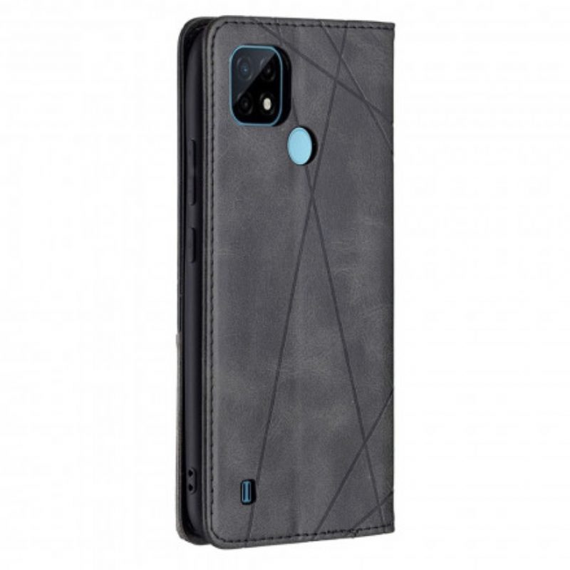 Folio Cover Realme C21 Custodia in pelle Stile D'artista