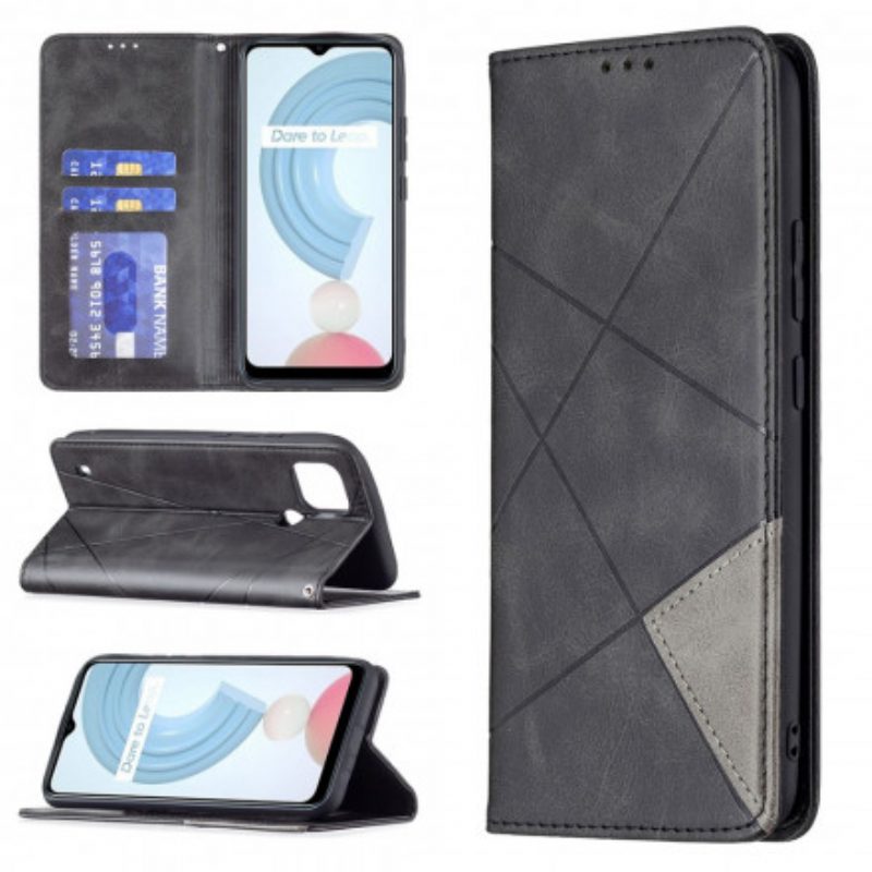 Folio Cover Realme C21 Custodia in pelle Stile D'artista