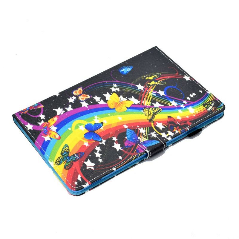 Custodia in pelle iPad Pro 11" (2021) Farfalle Arcobaleno