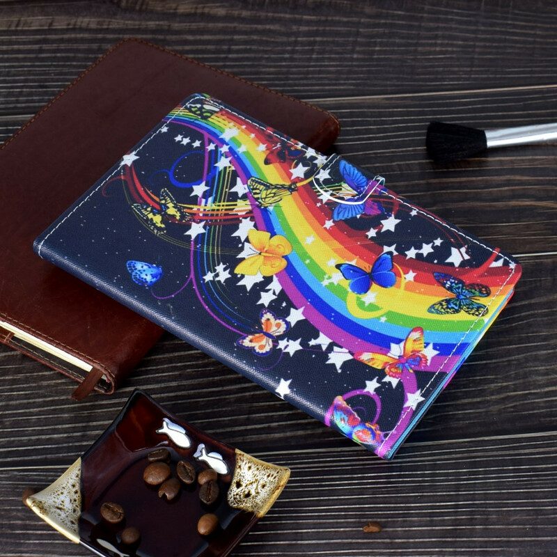 Custodia in pelle iPad Pro 11" (2021) Farfalle Arcobaleno