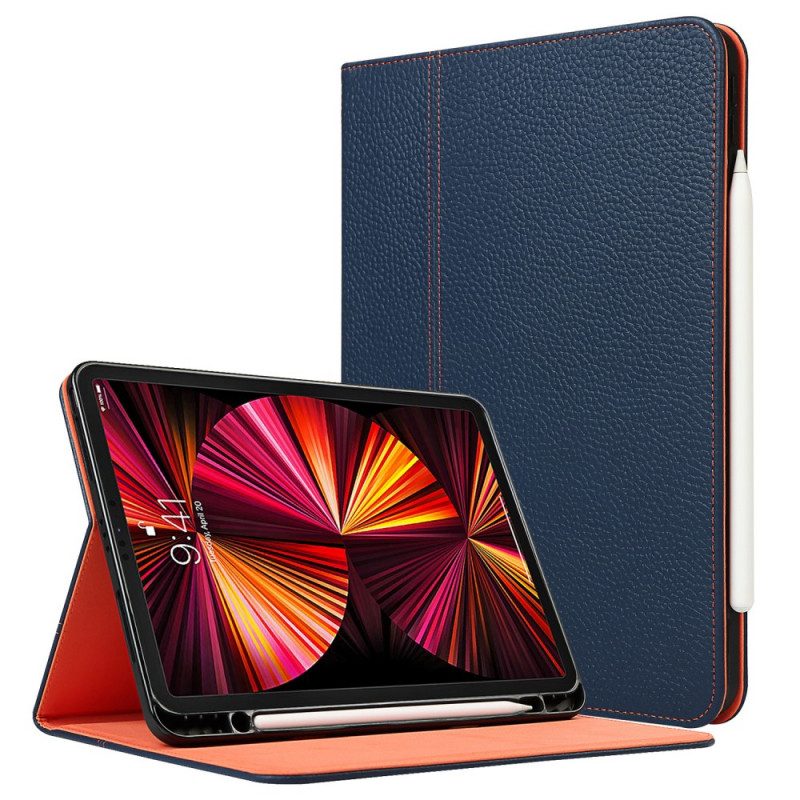 Folio Cover iPad Pro 11" (2021) Vera Pelle Di Litchi