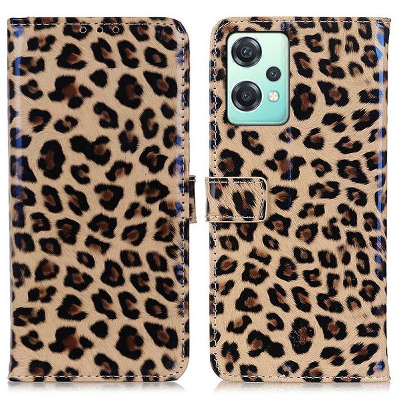 Custodia in pelle OnePlus Nord CE 2 Lite 5G Effetto Pelle Di Leopardo