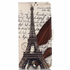 Custodia in pelle OnePlus Nord CE 2 Lite 5G Torre Eiffel Del Poeta