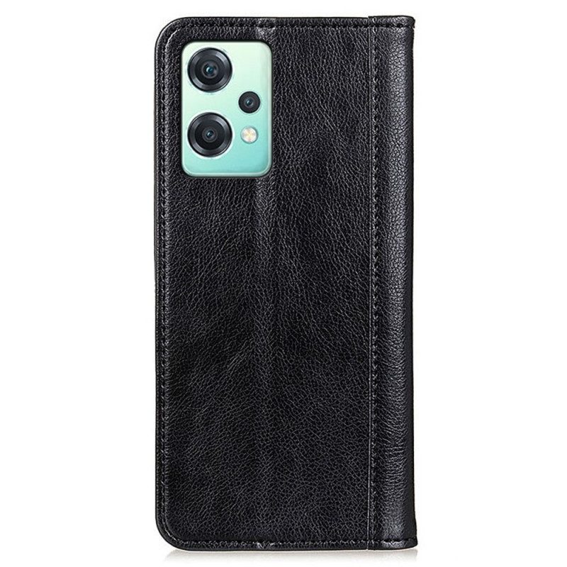 Folio Cover OnePlus Nord CE 2 Lite 5G Custodia in pelle Crosta Di Cuoio Classica