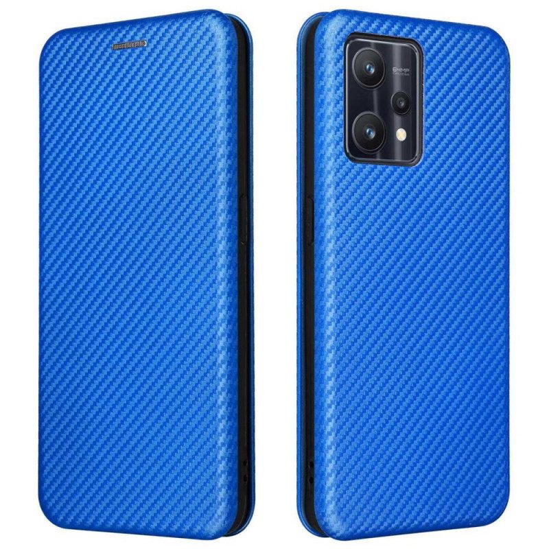 Folio Cover OnePlus Nord CE 2 Lite 5G Custodia in pelle Struttura In Fibra Di Carbonio