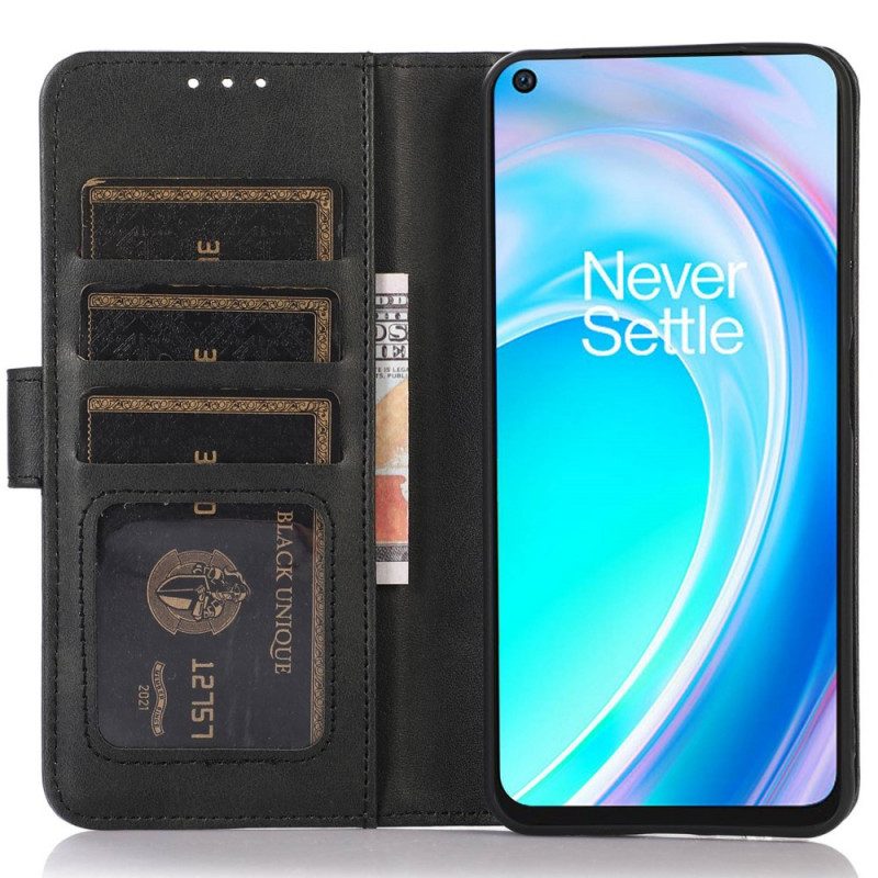 Folio Cover OnePlus Nord CE 2 Lite 5G Effetto Pelle Tinta Unita