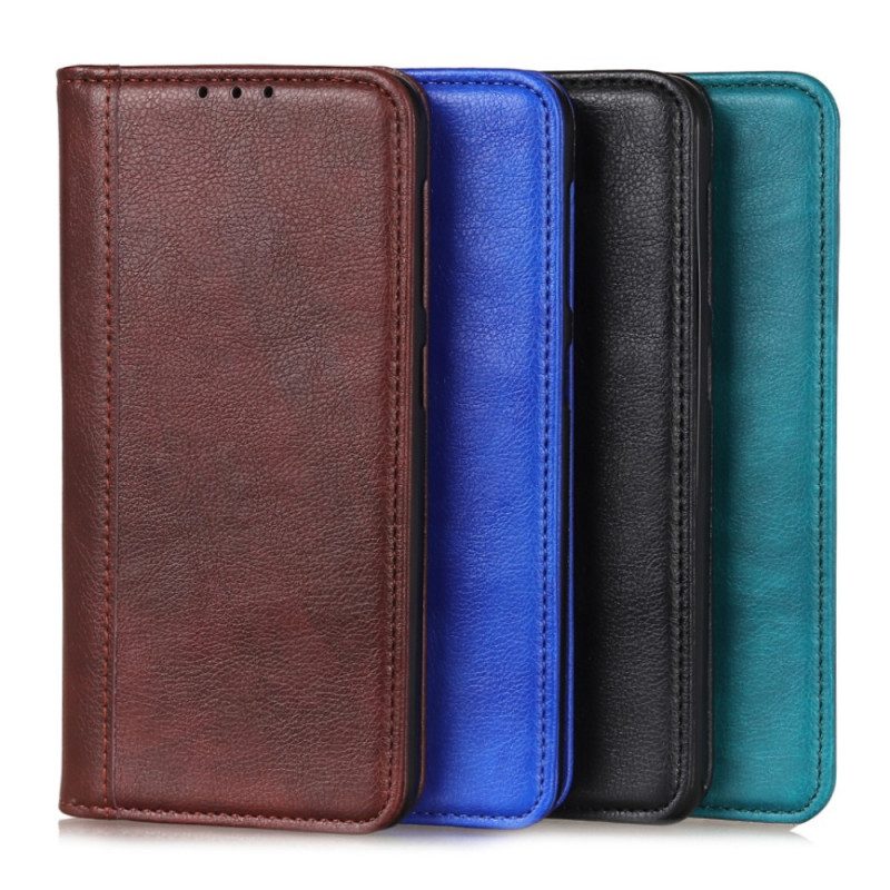 Folio Cover Honor 50 Custodia in pelle Eleganza Split Litchi Leather