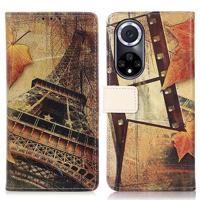 Folio Cover Honor 50 Torre Eiffel In Autunno