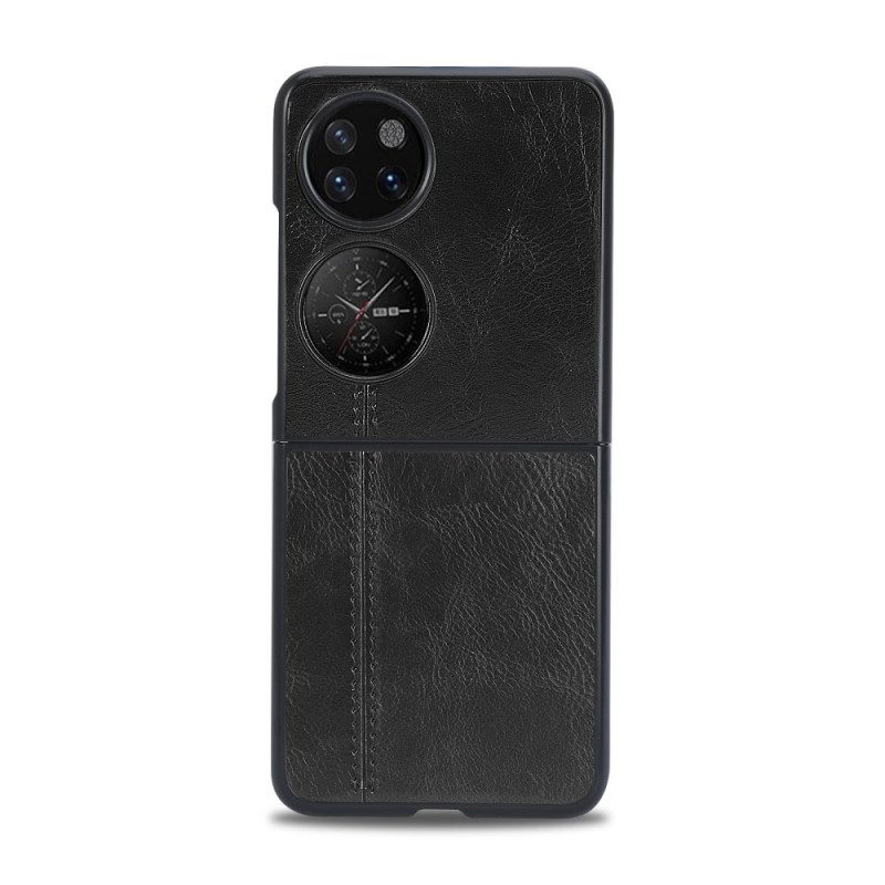 Cover Huawei P50 Pocket Cuciture In Ecopelle