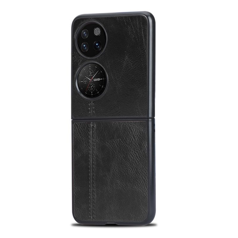 Cover Huawei P50 Pocket Cuciture In Ecopelle