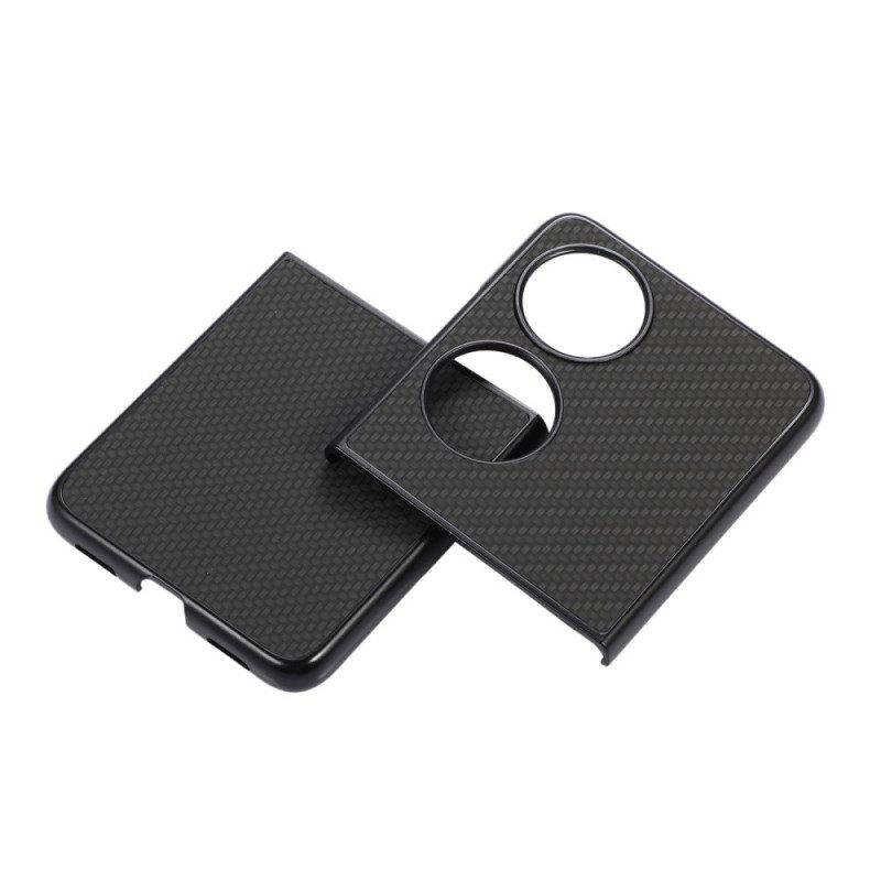 Cover Huawei P50 Pocket Fibra Di Carbonio Testurizzata