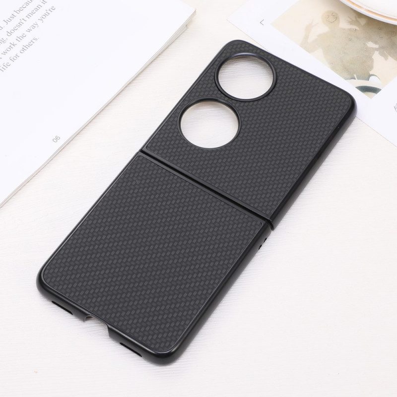 Cover Huawei P50 Pocket Fibra Di Carbonio Testurizzata