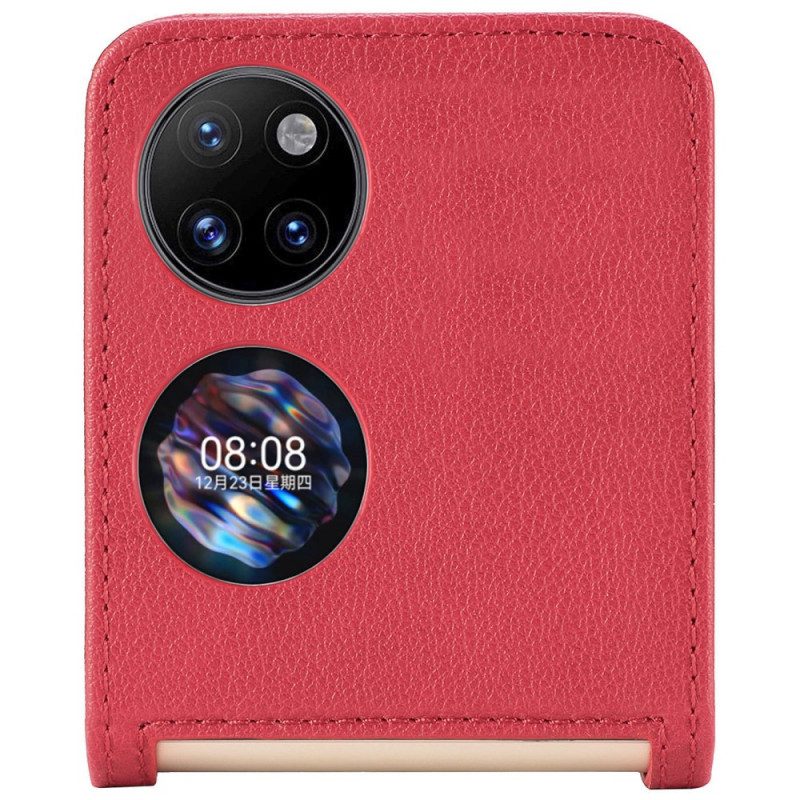 Cover Huawei P50 Pocket Portacarte In Pelle Texture