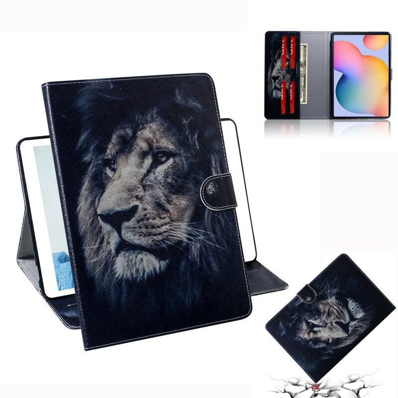 Custodia A Portafoglio Samsung Galaxy Tab S6 Lite Testa Di Leone