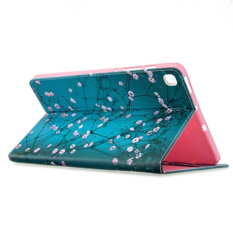 Custodia in pelle Samsung Galaxy Tab S6 Lite Albero In Fiore