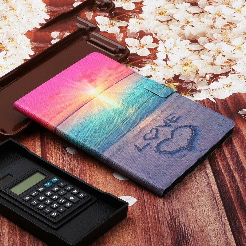 Custodia in pelle Samsung Galaxy Tab S6 Lite Amore Al Tramonto