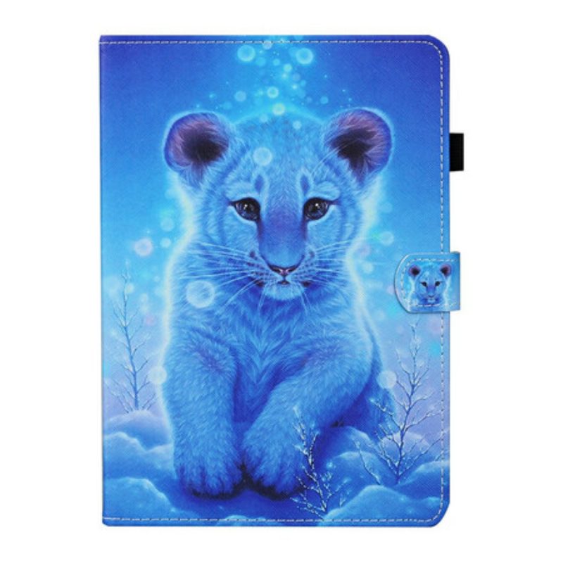 Custodia in pelle Samsung Galaxy Tab S6 Lite Cucciolo Di Tigre