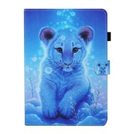 Custodia in pelle Samsung Galaxy Tab S6 Lite Cucciolo Di Tigre