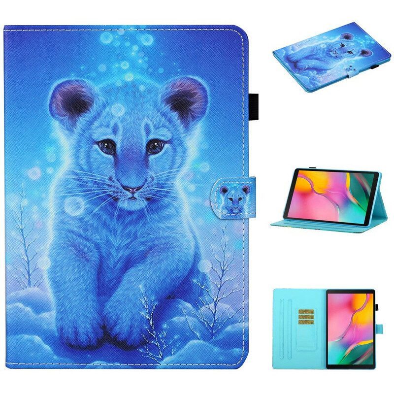 Custodia in pelle Samsung Galaxy Tab S6 Lite Cucciolo Di Tigre