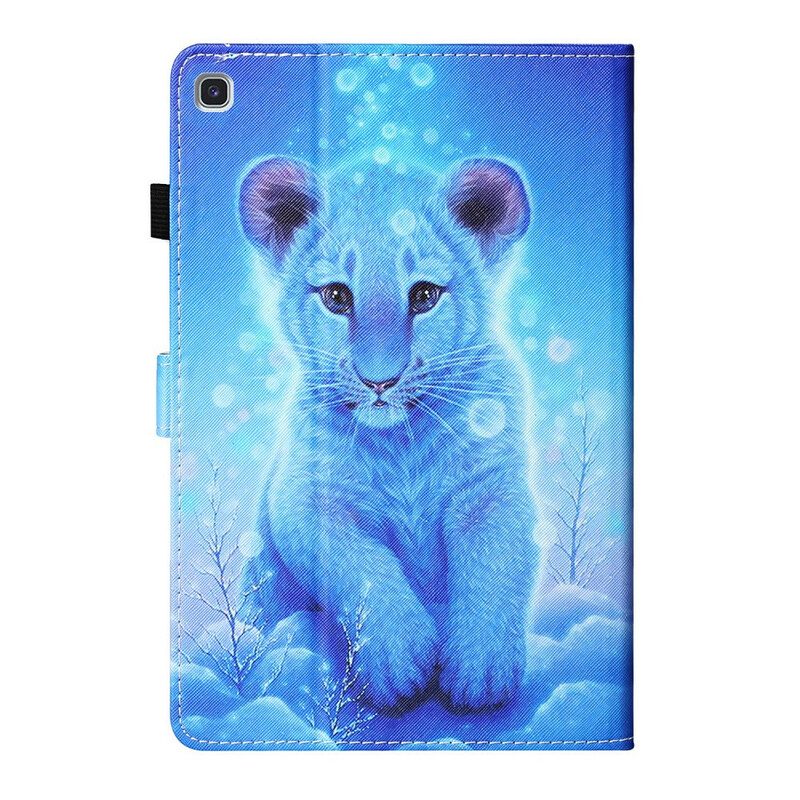 Custodia in pelle Samsung Galaxy Tab S6 Lite Cucciolo Di Tigre