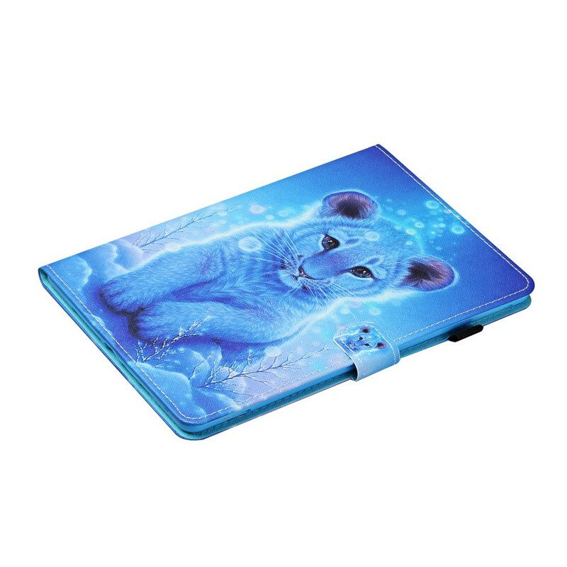 Custodia in pelle Samsung Galaxy Tab S6 Lite Cucciolo Di Tigre