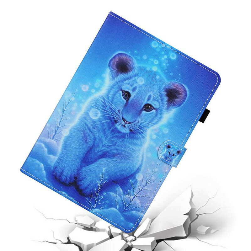 Custodia in pelle Samsung Galaxy Tab S6 Lite Cucciolo Di Tigre