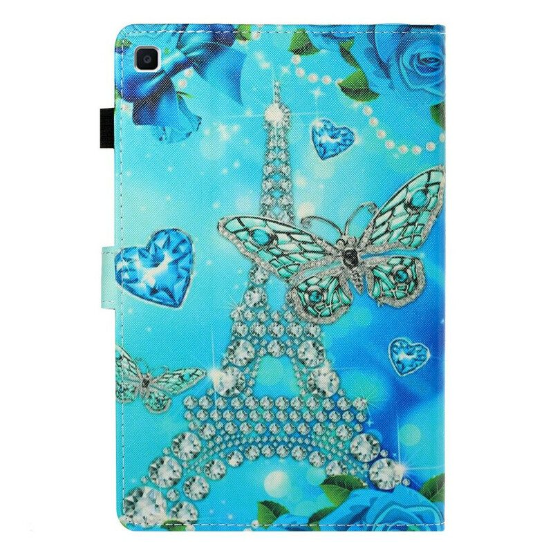 Custodia in pelle Samsung Galaxy Tab S6 Lite Diamante Della Torre Eiffel