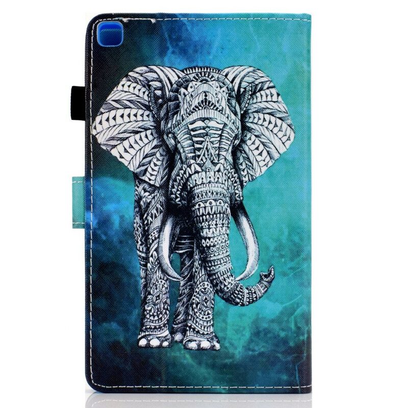 Custodia in pelle Samsung Galaxy Tab S6 Lite Elefante Tribale