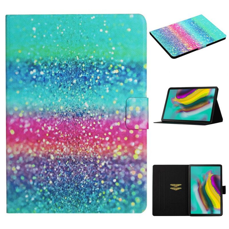 Custodia in pelle Samsung Galaxy Tab S6 Lite Elemento Paillettes