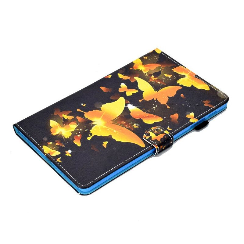 Custodia in pelle Samsung Galaxy Tab S6 Lite Farfalle Uniche