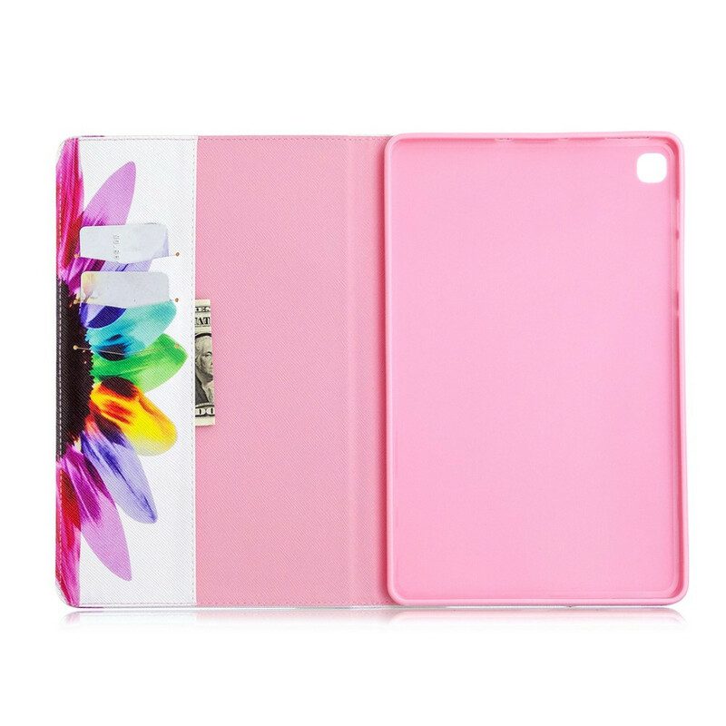 Custodia in pelle Samsung Galaxy Tab S6 Lite Fiore Dell'acquerello