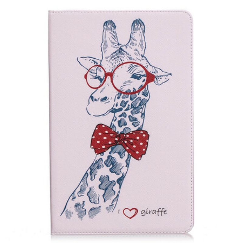 Custodia in pelle Samsung Galaxy Tab S6 Lite Giraffa Intelligente