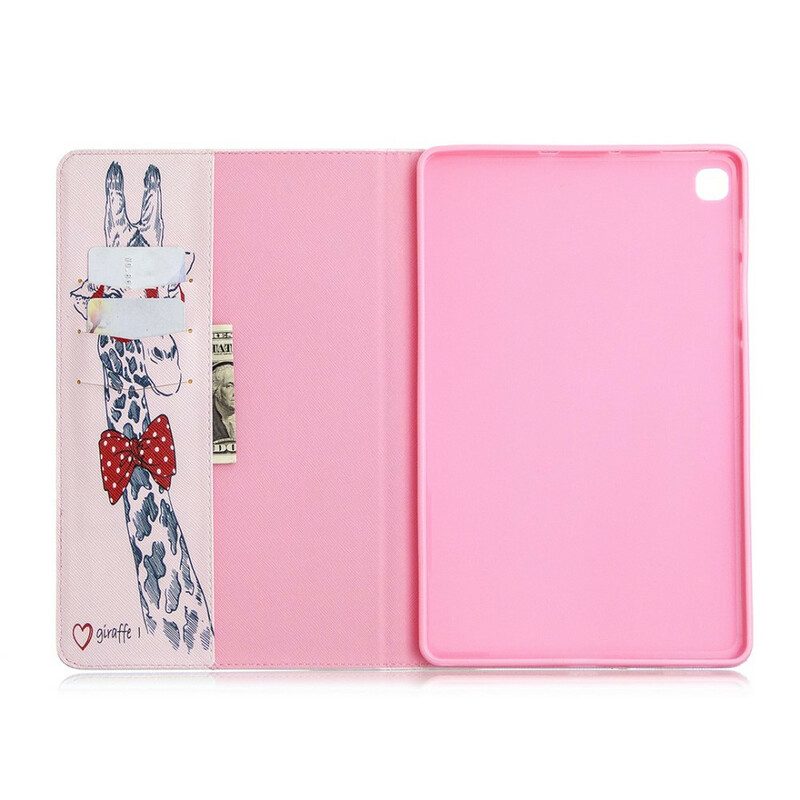 Custodia in pelle Samsung Galaxy Tab S6 Lite Giraffa Intelligente