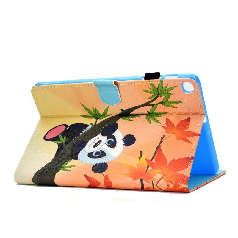 Custodia in pelle Samsung Galaxy Tab S6 Lite Panda Carino