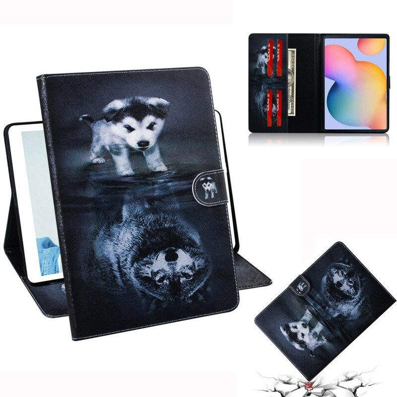 Custodia in pelle Samsung Galaxy Tab S6 Lite Sogno Da Cucciolo