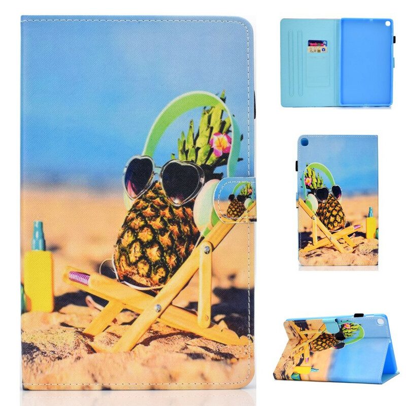 Custodia in pelle Samsung Galaxy Tab S6 Lite Spiaggia Dell'ananas