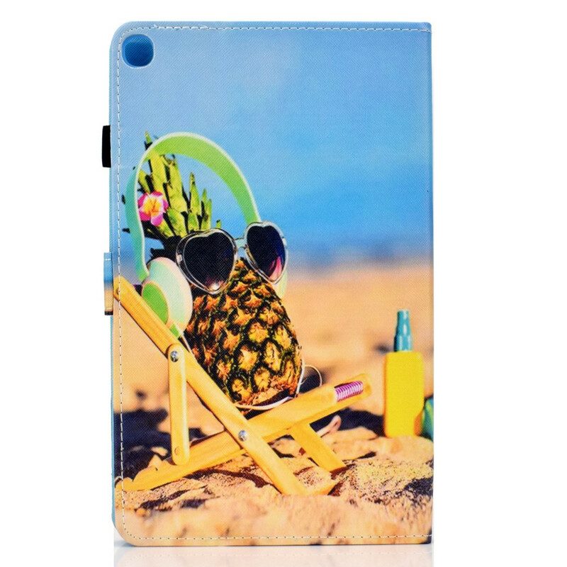 Custodia in pelle Samsung Galaxy Tab S6 Lite Spiaggia Dell'ananas