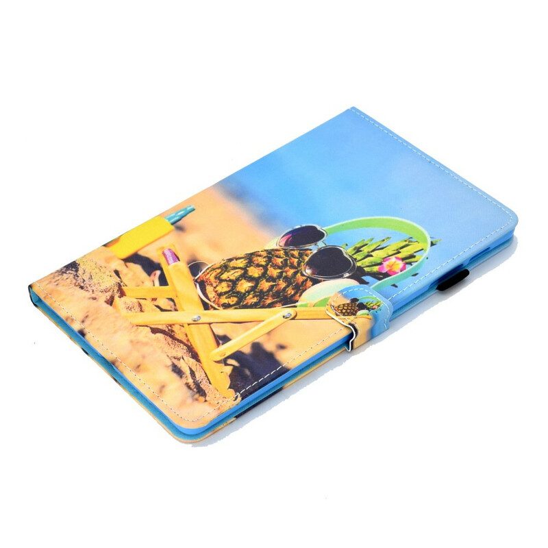 Custodia in pelle Samsung Galaxy Tab S6 Lite Spiaggia Dell'ananas