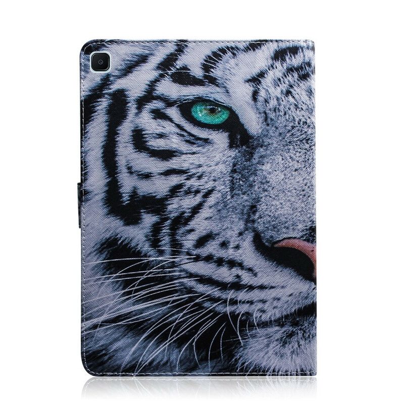 Custodia in pelle Samsung Galaxy Tab S6 Lite Testa Di Tigre