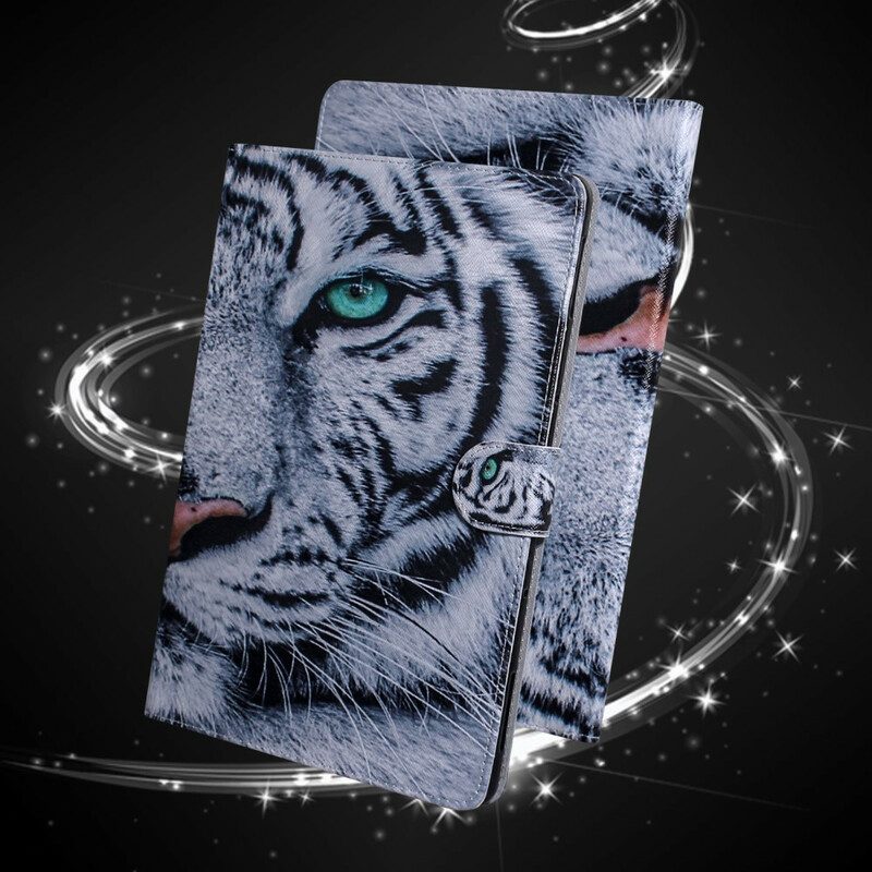 Custodia in pelle Samsung Galaxy Tab S6 Lite Testa Di Tigre