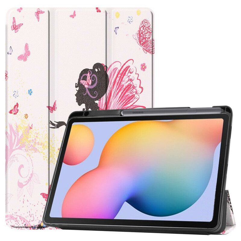 Custodia Samsung Galaxy Tab S6 Lite Portamatite Fata Floreale