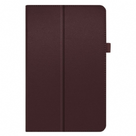 Folio Cover Samsung Galaxy Tab S6 Lite 2 Alette In Ecopelle Litchi