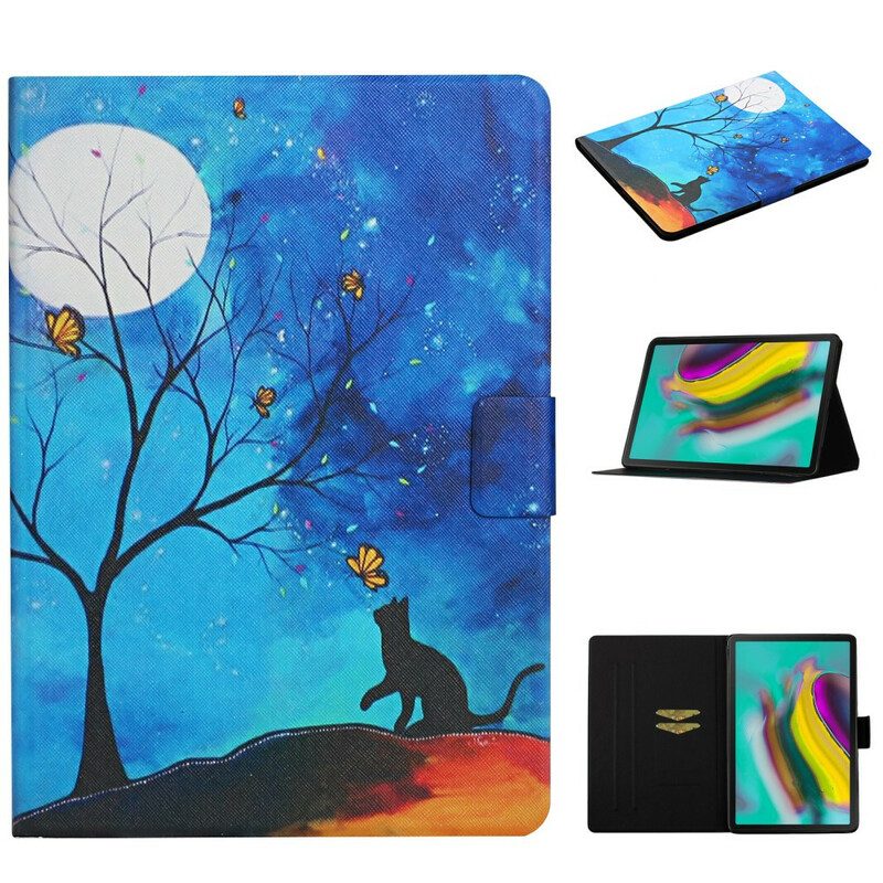 Folio Cover Samsung Galaxy Tab S6 Lite Albero Alla Luna E Al Sole