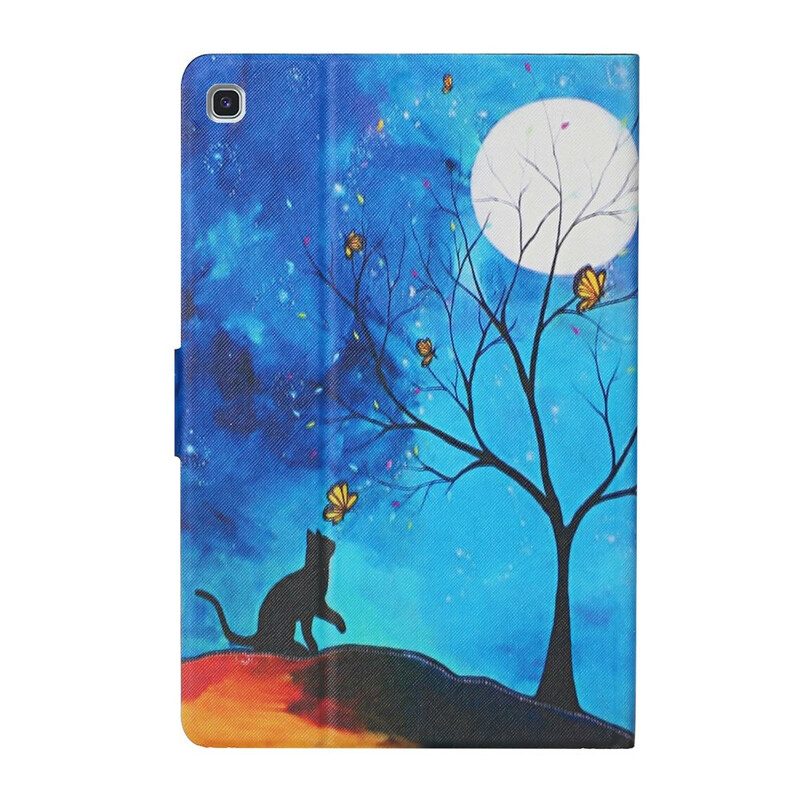 Folio Cover Samsung Galaxy Tab S6 Lite Albero Alla Luna E Al Sole