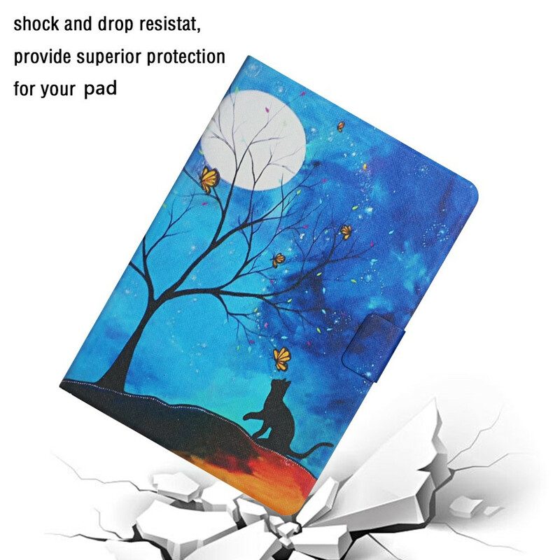 Folio Cover Samsung Galaxy Tab S6 Lite Albero Alla Luna E Al Sole