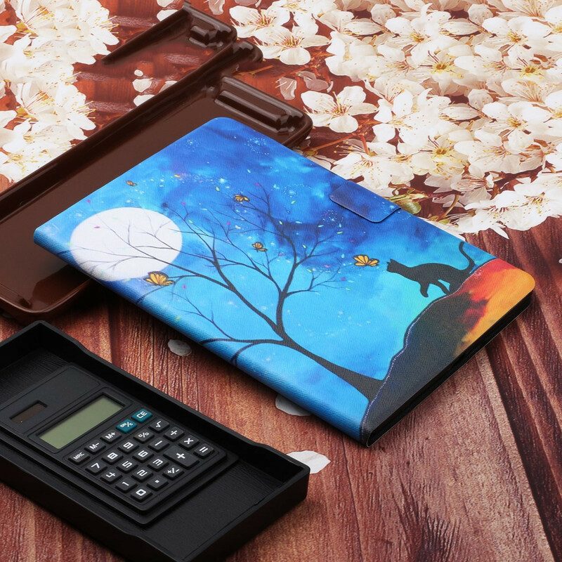 Folio Cover Samsung Galaxy Tab S6 Lite Albero Alla Luna E Al Sole